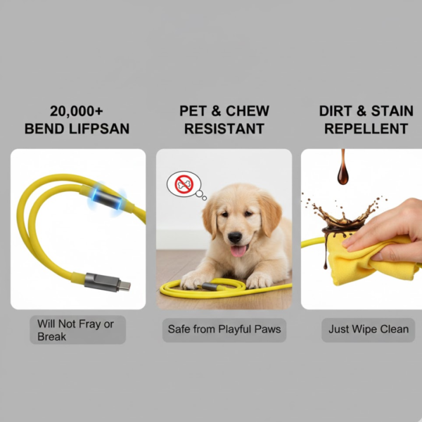 19128.png Type C data cable Fast Charging With Light (1 Mtr. / 1 Pc)