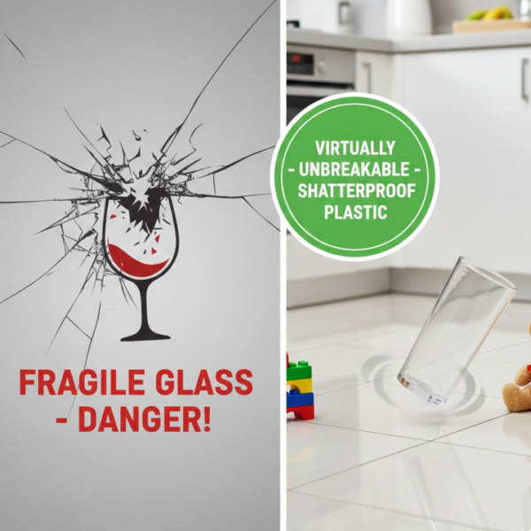 Ganesh Classic Plastic Glass Set of-6 (Each Glass 350ml)