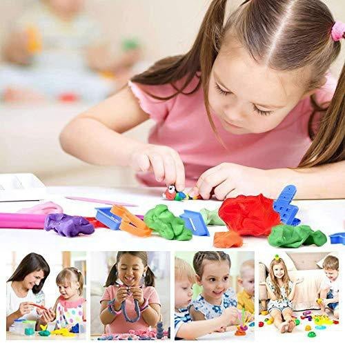 Non-Toxic Creative 50 Dough Clay Mould 5 Different Colors, (Pack of 6 Pcs)