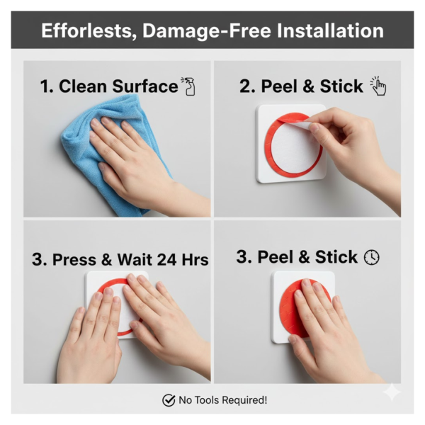 Multipurpose Strong&Hook Self-Adhesive hooks for wall Heavy&Duty Hook