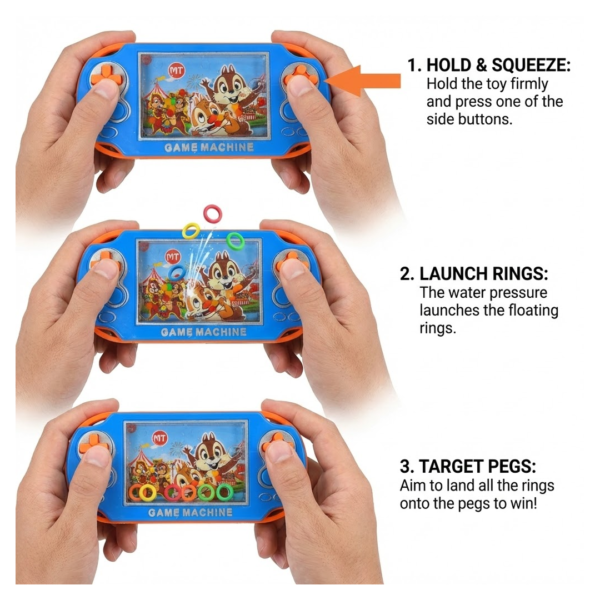 Children Handheld Water Games Toy Squeeze Game Machine Educational Toy Kids Fun Toy