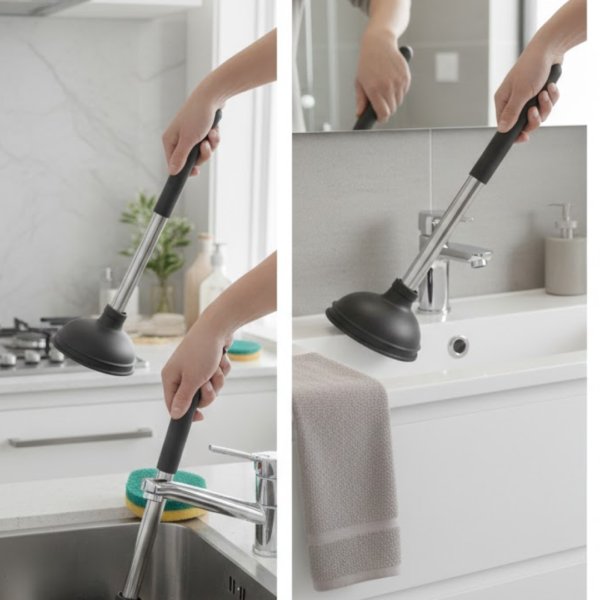 Drain Unblocker Pump for Kitchen, Sink & Toilet Cleaning