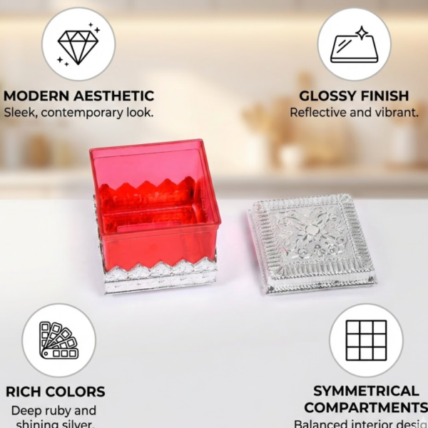 Ruby Dry fruit Storage Container - Attractive Design Box for Home & Kitchen