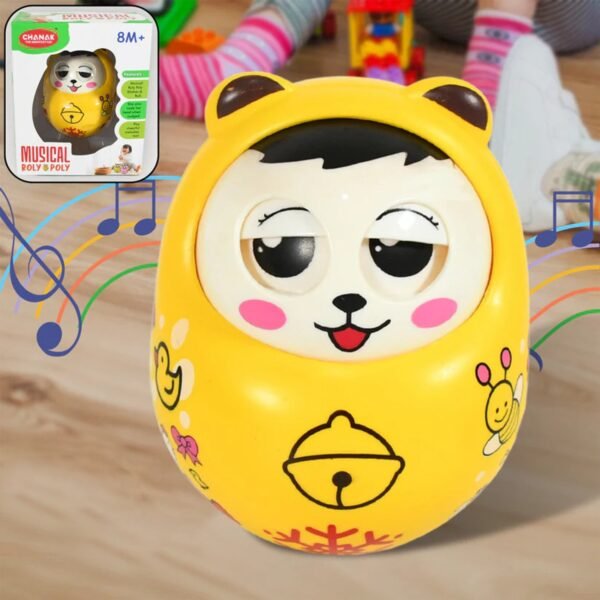 Musical Roly Poly Toy for Babies – Push & Shake Wobbling Doll