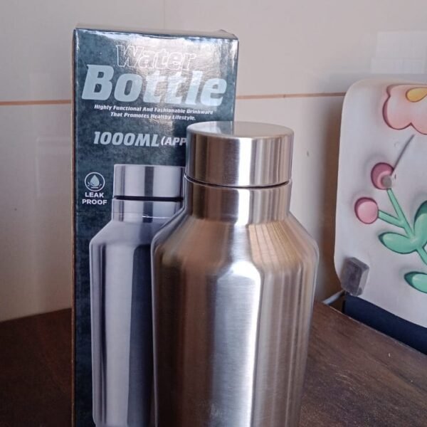 Stainless Steel Water Bottle (1000ML / 1 Pc / Steel)