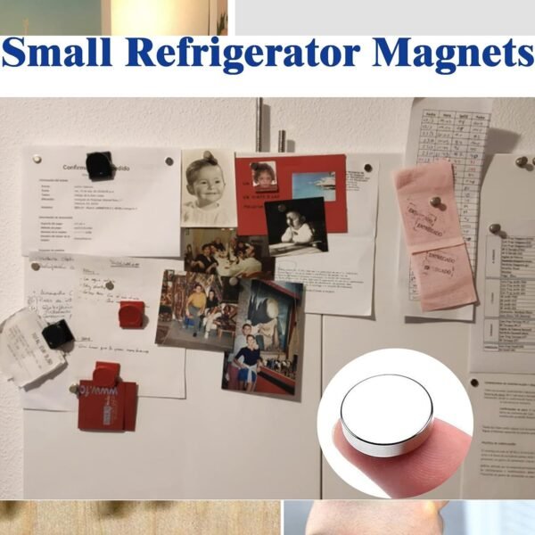 8.9mmx1.2mm Small Ferrite Silver Magnets in Disc Shape for Photo Gallery Hobby  65pc Set