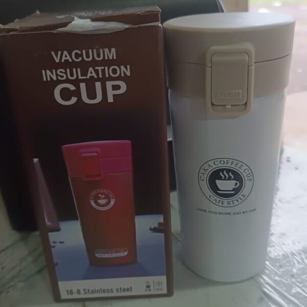 Stainless Steel Vacuum Insulated Coffee Flask with Flip Lock Lid (400ML / 1 Pc)