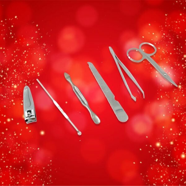 6-in-1 Nail Care Kit: Clippers, Trimmers, Mirror & Travel Case