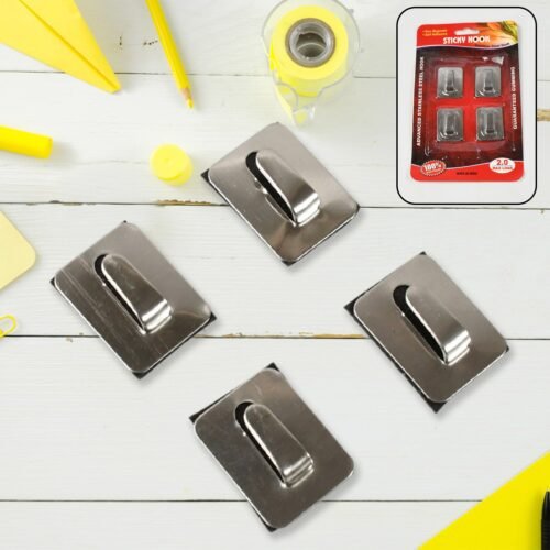 1_3ebc735e-9d16-4e3c-8ce9-e6b3d937f7d0.jpg Self- Adhesive Hooks, Heavy Duty Wall Hooks Hangers Stainless Steel Waterproof Sticky Hooks for Hanging Robe Coat Towel Kitchen Bathroom and.