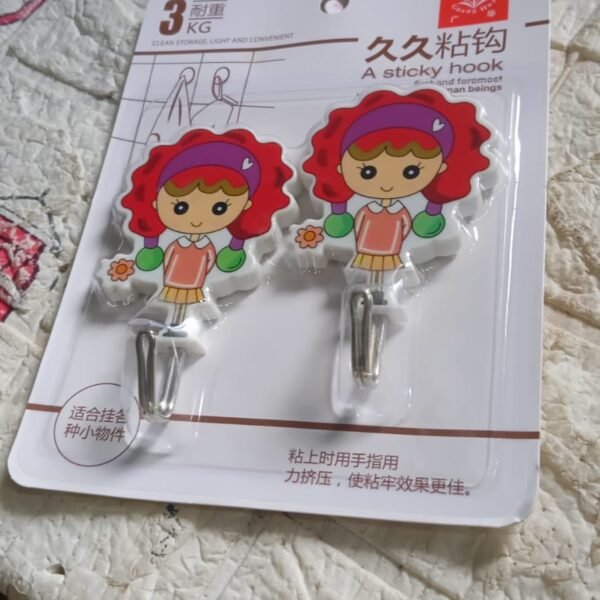 Self-Adhesive Hooks (2 Pc) Heavy Duty Waterproof Wall Mount (Bathroom, Kitchen)