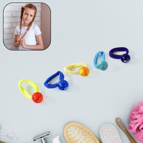Small Ball Elastic Hairbands (Pack of 5 / Multicolour)