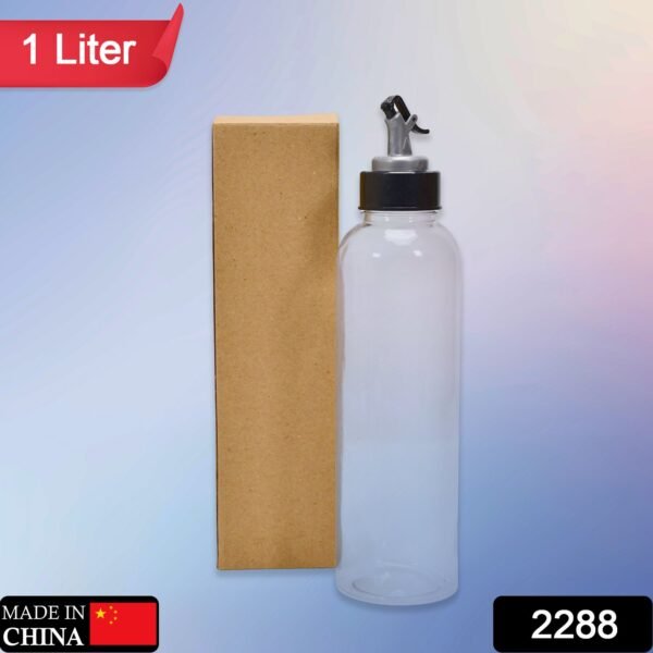 1_4b982a51-6287-4c75-8d14-ace8b4f0a216.jpg 1ltr Plastic Oil Dispenser With Lid - Clear, Drip Free Spout, Controlled Use.