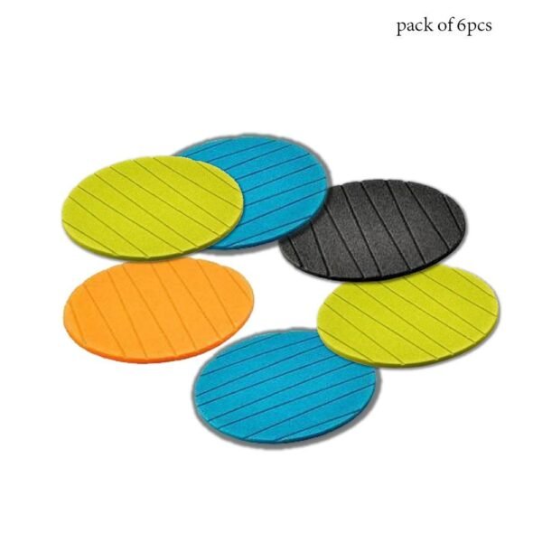 6 Pcs Round Silicone Cup Mats for Tea, Coffee, Mug & Wine – Home Use