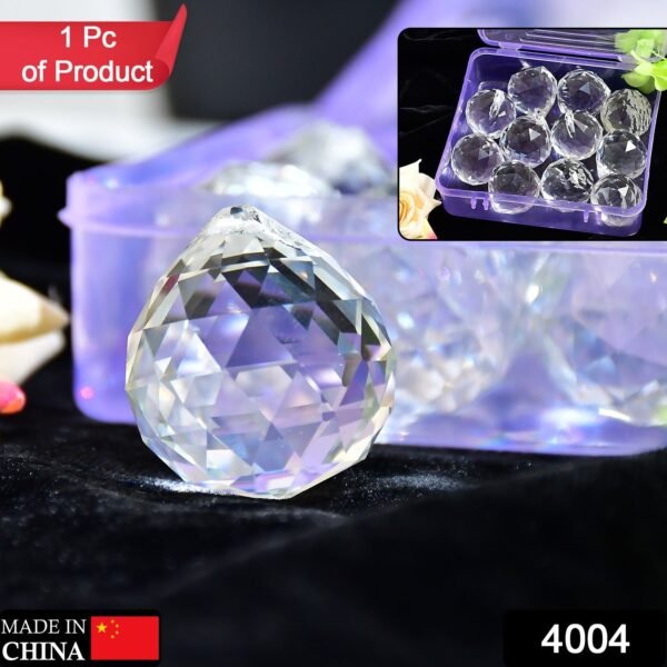 1_62e205dd-dd9b-45ba-9384-39e6229feb1d.jpg White Crystal Ball Hanging Crystal Ball for Home and Office or Car Decor.