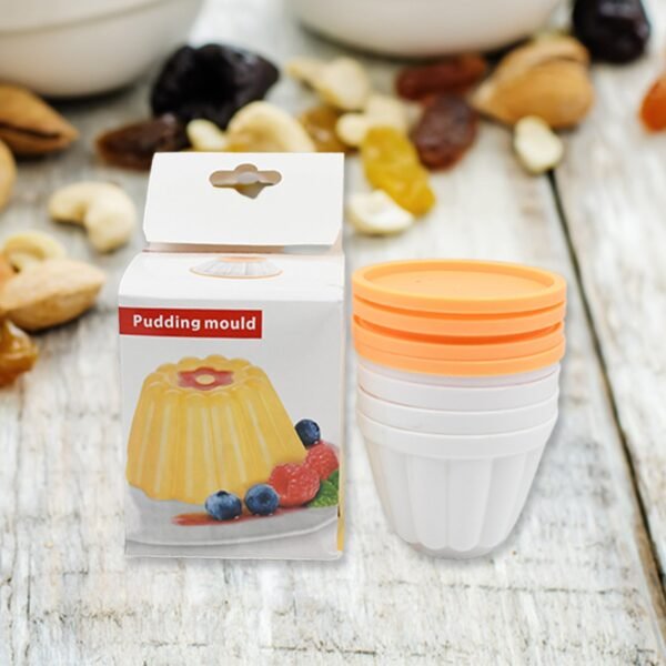1_6accdfdc-2f8b-4080-bd65-dfbb0f169219.jpg Pudding Molds, Custard Mold, Mold for Jelly Ice creams, Set of 4 Cups with Lid