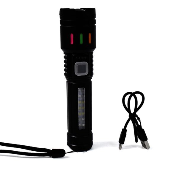 Led Torch High Lumens Fast Charging Flashlight / Torch with Far & Near Zoom (1 Pc)