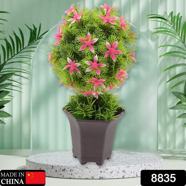 Wild Artificial Flower Plant with Cute Pot (1 Pc)