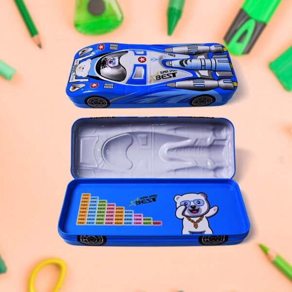 1_9f077103-b642-4ab1-9cff-6262331d7a07.jpg Car Shape Metal Compass Box, Pencil Case for Kids Stationery Compass Box