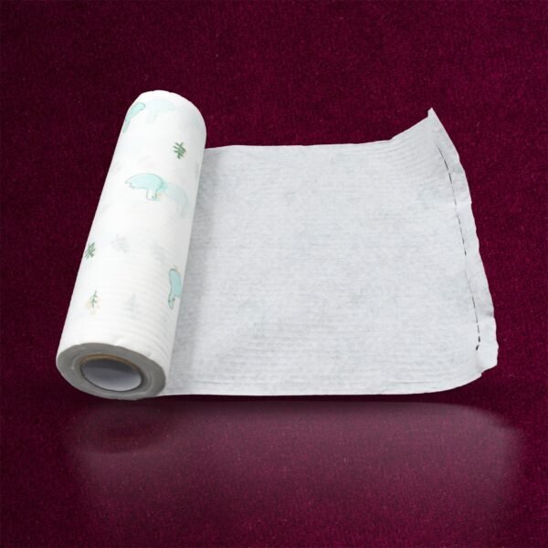 Reusable Printed Kitchen Tissue Roll – Non Woven Washable Cleaning Cloth