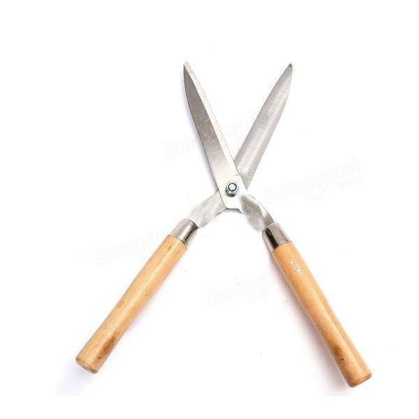 1_cf6918b4-0ccc-4532-87b1-eec70387ccc5.jpg Wooden Handle Hedge Shears, Bush Clipper