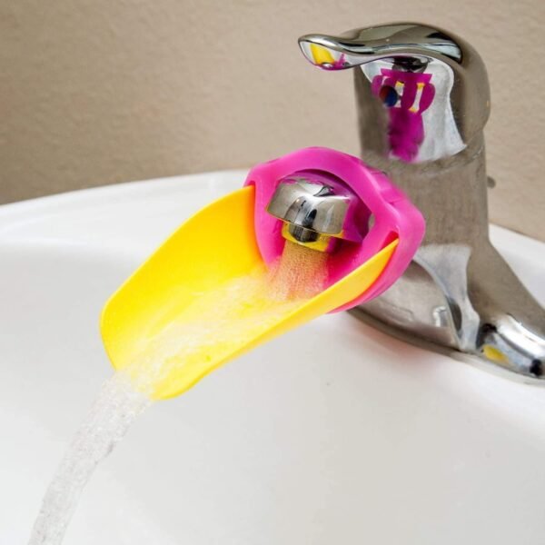 1_e243062c-7d3e-4752-8123-ead1ce9aaf84.jpg Faucet Extender | Easy Use for Hand Washing for Kids, Toddlers, Babies and Children | Silicone Sink Handle Extender | Fun Hand-Washing Solution | Cute Duck Mouth Design Wash Helper Bathroom Sink for Babies and Children (1 Pc)