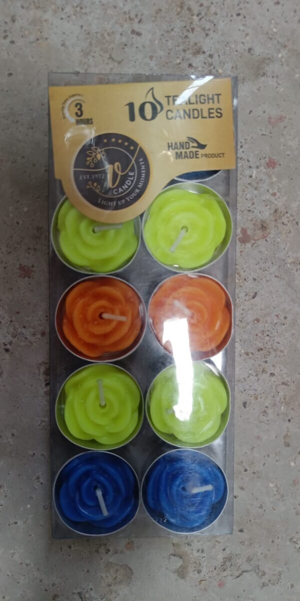 Rose Flower tealight candles (Pack of 10 Pcs.)