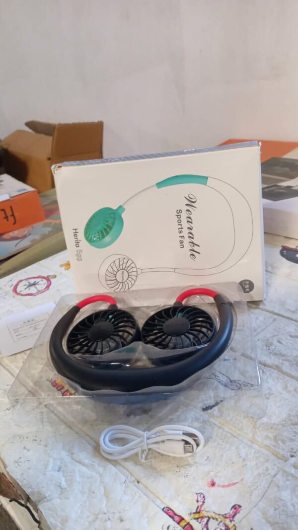 Portable USB Rechargeable Neck Fan – Hands-Free Cooling Fan