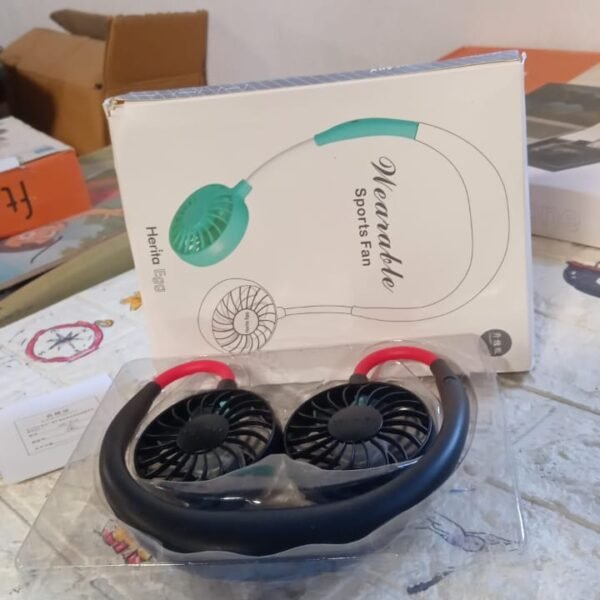 Portable USB Rechargeable Neck Fan – Hands-Free Cooling Fan