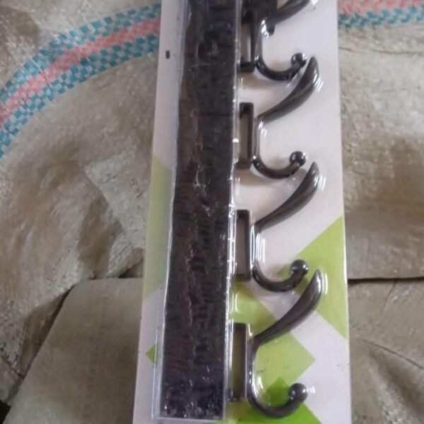 Extra Long 4-Hook Wall Coat Hanger with Eco Adhesive