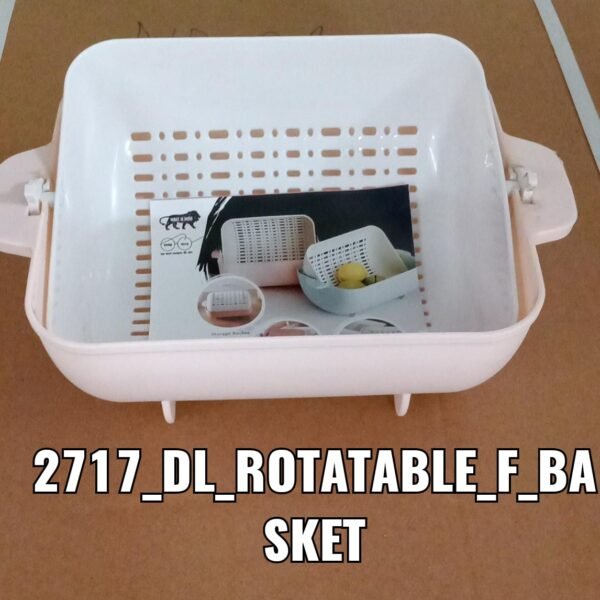 Multifunctional BPA Free Double Layered Plastic Rotatable Strainer (Multicolor)