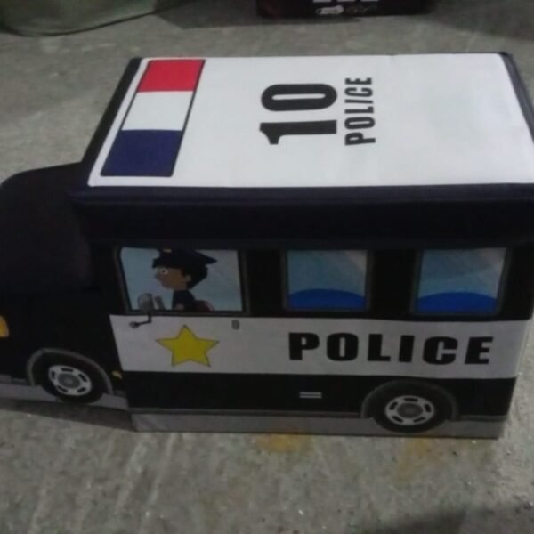 1cb80942-8fe6-4dda-a8ee-754ebc0c35e5.jpg Foldable Bus Shape Toy Box Storage with Lid for Storage of Toys Basket Useful as Toy Organizer mountable Racks Surface Multipurpose Basket for Kids Wardrobe Cabinet Wood with Cloth Cover For Home Decor Books, Game, Baby Cloth (Mix Color & Design )