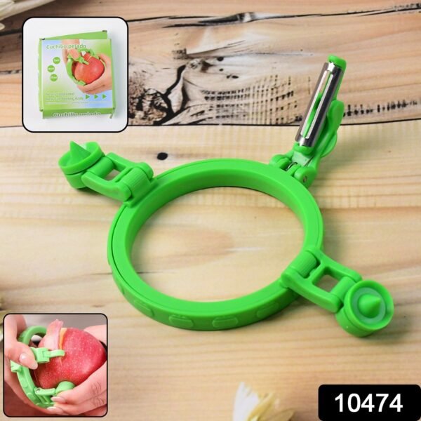 Adjustable Apple Peeler Cutter with Holder Ring