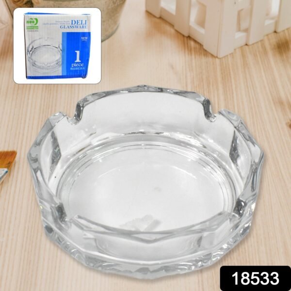Transparent Ashtray – Cigarette Holder for Home, Office, Bar & Restaurant (1 Pc)
