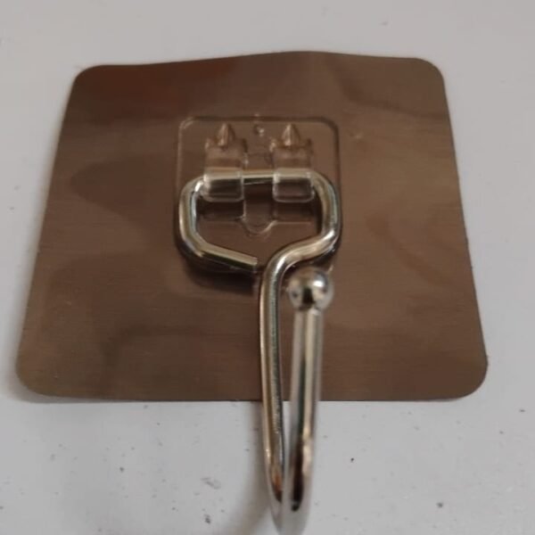 1f2e6b01-a478-4dc8-829c-18cef3d1fbac.jpg Large Stainless Steel Self Adhesive Wall Hooks (1 Pc)