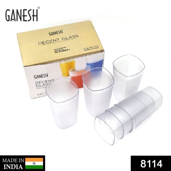 1image_96db337c-aa14-4deb-bc56-7c891af71dfa.jpg Ganesh Decent Glass, 350ml, Set of 6