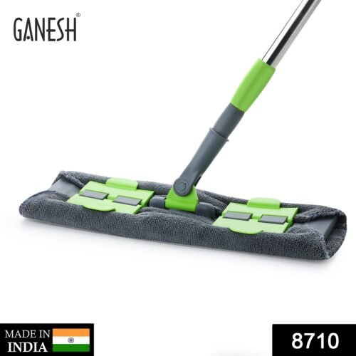 1image_f485b6a6-505e-4955-8585-138748e205dd.jpg Multipurpose Wet and Dry Cleaning Microfiber Flat MOP Floor Cleaning Mop with , 360 Degree Rotating Head and Telescopic Handle Steel Rod Long Handle Dry Mops, Standard (1 Piece, Multi-Colour)