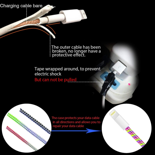 20012.png Metallic Cable Protector for Cords & Headphones (Spiral Wrap)