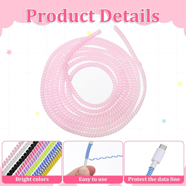 20016.png Metallic Cable Protector for Cords & Headphones (Spiral Wrap)