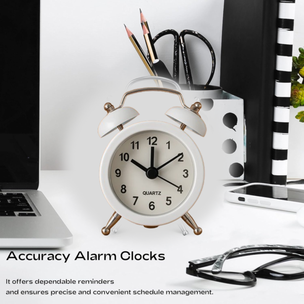 20062.png Small Twin-Bell Analog Alarm Clock - (1 Pc)