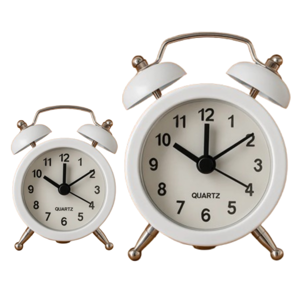 20063.png Small Twin-Bell Analog Alarm Clock - (1 Pc)