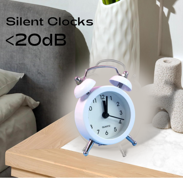20064.png Small Twin-Bell Analog Alarm Clock - (1 Pc)