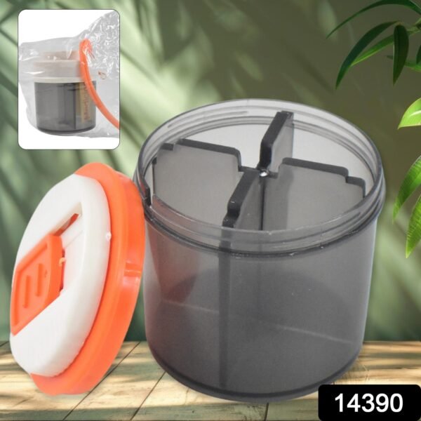 201400Pc-14390.jpg Plastic 4 Section Pill Box Organizer (1 Pc / Mix Color)