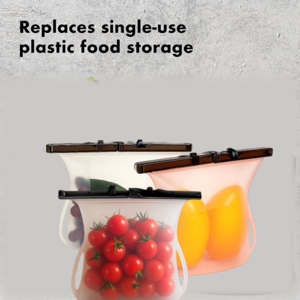 20192.png Eco-Friendly Food Storage: Reusable Silicone Bags (3-Pack) - Leakproof & Safe