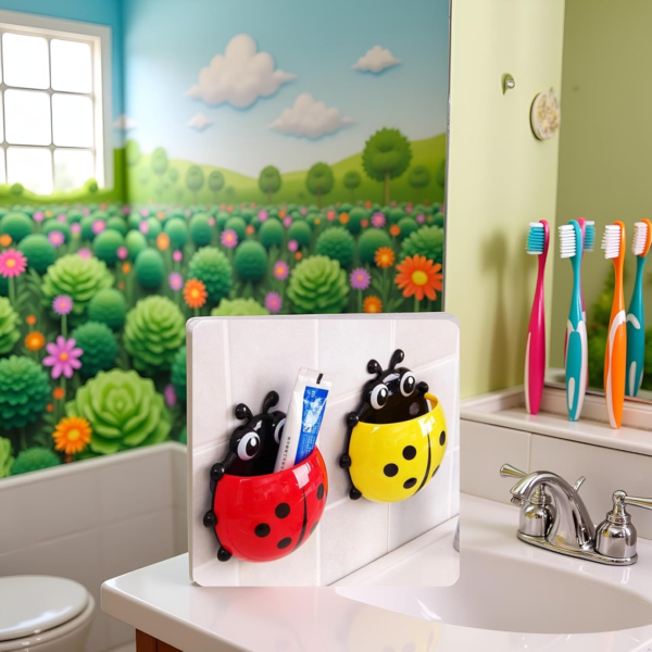 20239_860cd38d-925e-45fa-8a25-e52d1f855e47.png Ladybug Toothbrush Holder (1 Pc)