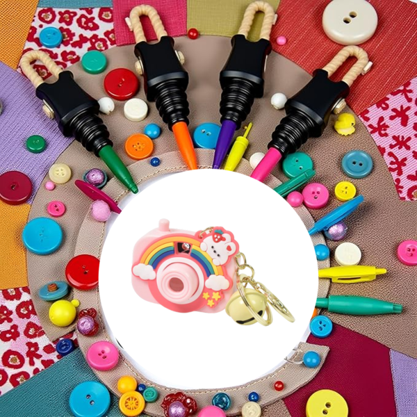 20241.png Projective Camera Keychain (1 Pc / Mix design)