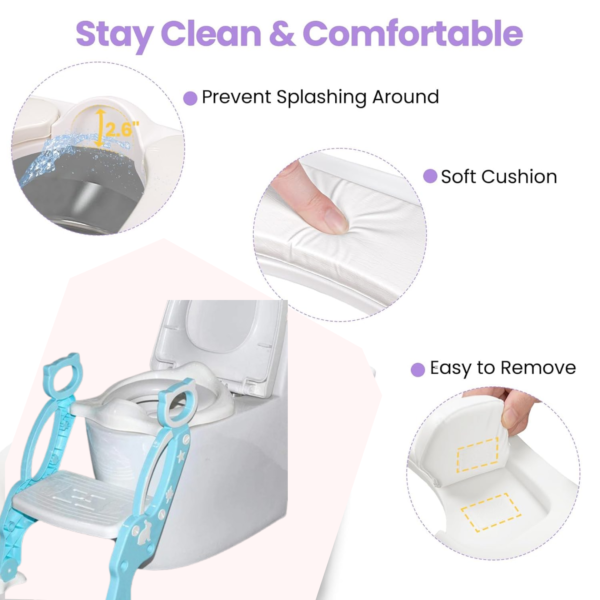 20275.png 2 In 1 Potty Training Toilet Seat with Step Stool Ladder For Toddlers