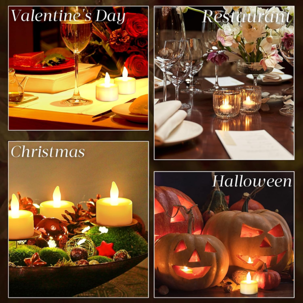 Set of 12 Flameless Floating Candles Battery Operated Tea Lights Tealight Candle