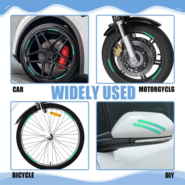 20328.png Car Wheel Hub Reflective Car Stickers, Night Warning (20 Pcs Set/ Multicolored)