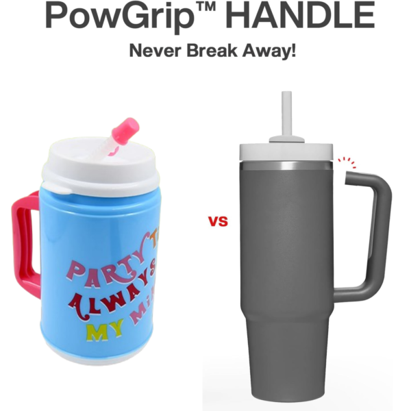 20366_93401d23-13d3-4657-94fb-60c6d4498171.png Insulated Mug with Lid Handle Flexible Straw with Cap (709 ML)