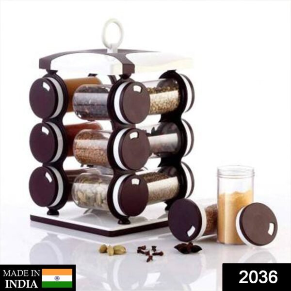 2036_5c461447-d185-4217-89da-9e64c0631afa.jpg Spice jar Set - Food Grade Plastic 12pcs Spice jar (Brown Box)